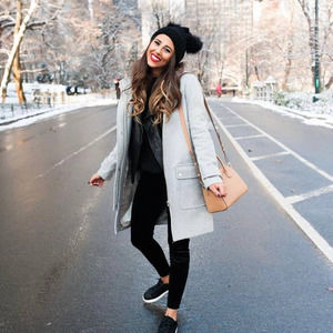 J. Crew Factory Wool Blend Hooded Fur Trim Vail Parka Jacket Coat-2